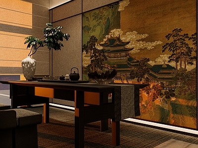 中式侘寂茶餐厅 宋式美学茶艺空间