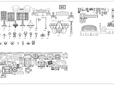 现代灯具图库 洗墙灯 灯 路灯 景观灯 吊灯 施工图
