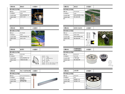现代灯具图库 灯具选型表 施工图