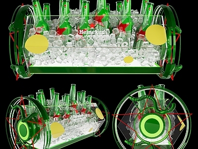 现代美陈 喜力啤酒冰桶 酒吧酒具啤酒