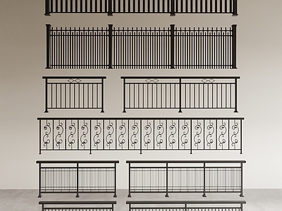 现代欧式栏杆 栏杆 栅栏 围栏 护栏 铁艺栏杆