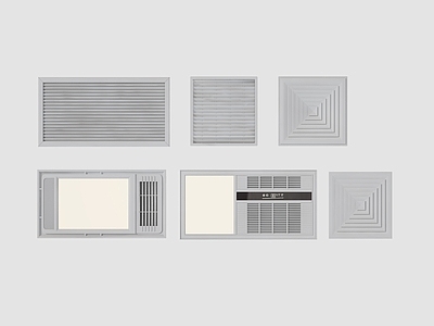 现代其他五金件 排气扇 浴霸 浴霸灯 排气口 出风口