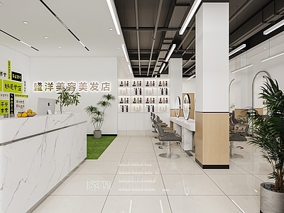 现代其他商业空间 现代美容美发店