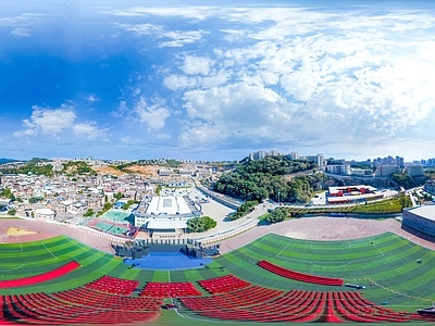 现代城市HDR 运动健身体育广场