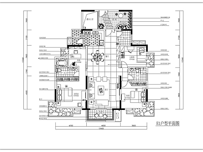 现代新中式整体家装空间 户型 样板间 大平层 别墅 小户型 施工图