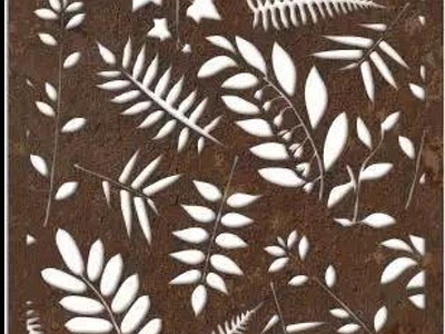 现代金属格栅 植物叶片窗扇 造型 ins风窗 屏风隔档