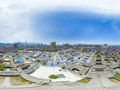 现代城市HDR 城市鸟瞰建筑全景