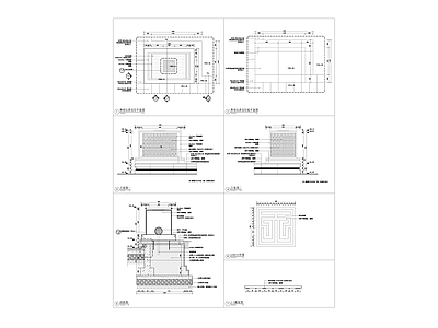 现代庭院 景观灯 施工图