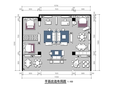 现代商场 家具展厅 施工图