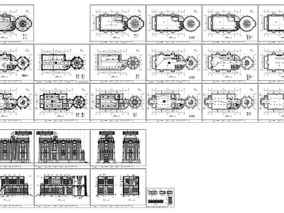 现代新中式产业园建筑 欧式城堡建筑设计 施工图