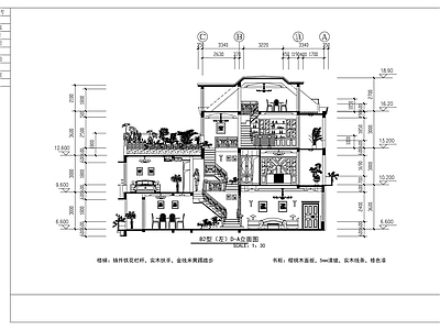 现代新中式整体家装空间 别墅建筑设计装修 大平层 小户型 别墅 施工图