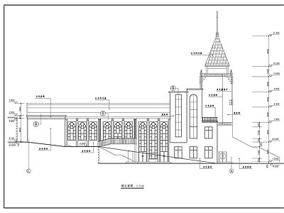 现代新中式产业园建筑 基督教会全套建筑 施工图