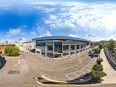 现代城市HDR 城市小区社区广场