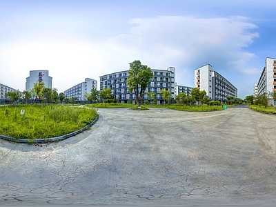 现代城市HDR 城市小区社区广场