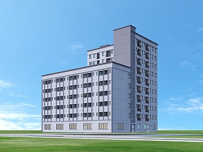 现代其他建筑外观 宿舍 建筑 效果