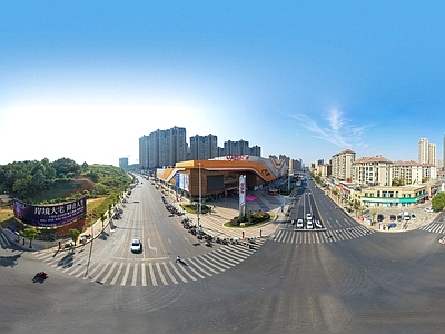 现代城市HDR 城市小区社区广场