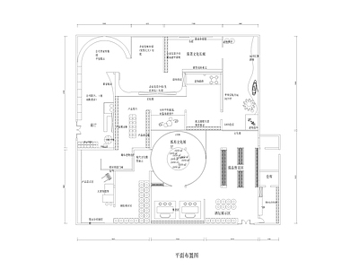 现代展厅 企业文化 平面 施工图