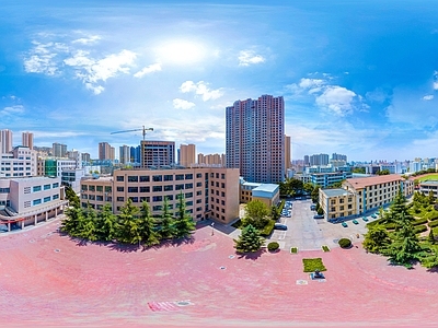 现代城市HDR 城市小区社区广场