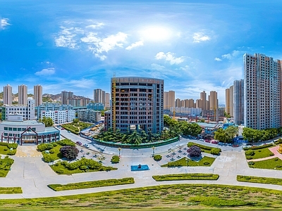 现代城市HDR 城市小区社区广场