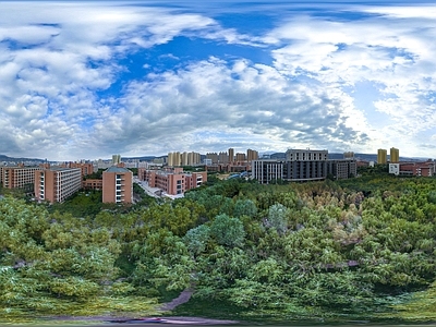 现代城市HDR 城市小区社区广场