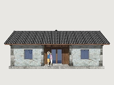 现代民宿建筑 平地民宿建筑 民宿酒店 乡村民房 民房建筑