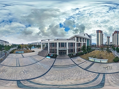 现代城市HDR 城市小区社区广场