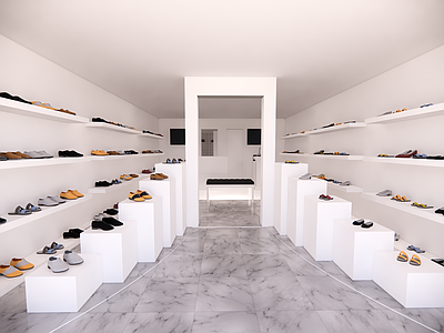 现代美式服装店 女装店 鞋店 鞋子