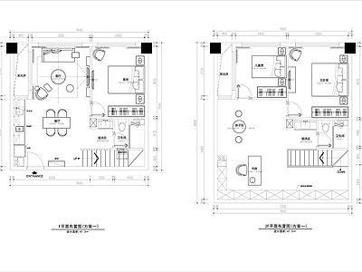 户型优化 复式公寓平面图 施工图