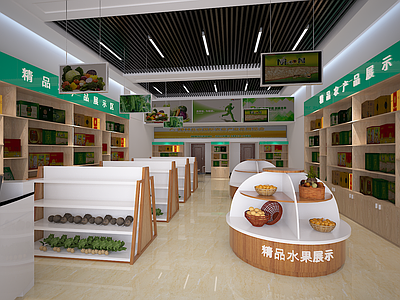 新中式其他商业空间 农产品展销