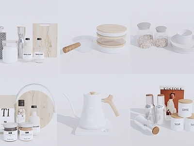 厨房用品组合 厨房用品 菜板调味品组合