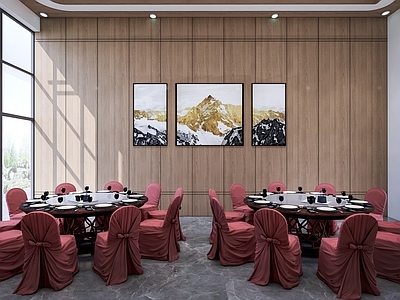 现代餐桌 现代包厢 餐厅包间 包厢餐桌 圆形餐桌