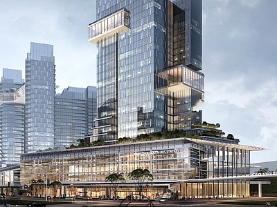 现代其他商业建筑 办公商业综合体 高层办公楼 公寓建筑 商业街区 酒店建筑