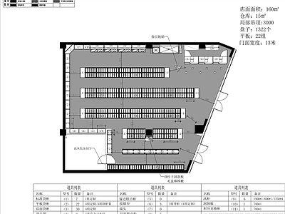 现代超市 零食铺子 施工图