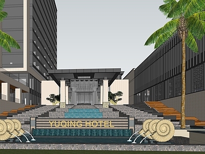 现代酒店建筑 高层酒店建筑 山地酒店建筑 现代风格酒店 高档酒店 五星级酒店