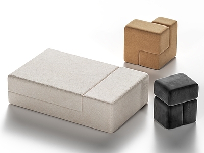 现代沙发凳 Cassina 矮凳 方凳 凳子
