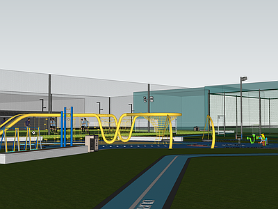 现代体育公园 街角运动公园 儿童游乐设施 小型综合体育场 街角公园 体育设施