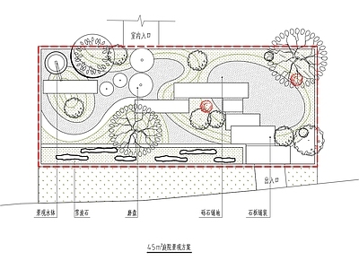 新中式庭院 园 私家 施工图