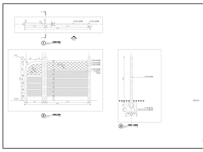 现代日式庭院 竹篱 施工图