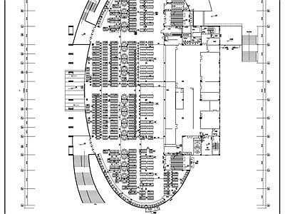 现代其他餐饮空间 大学高档餐厅装修 施工图