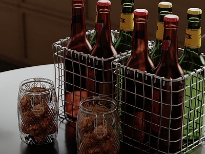 厨房用品 厨房摆件 调料瓶 啤酒瓶 铁艺架 厨房用品