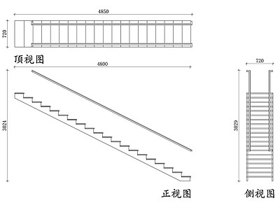 钢结构 钢质折叠梯 伸缩梯 多功能梯 折叠 安全梯 施工图