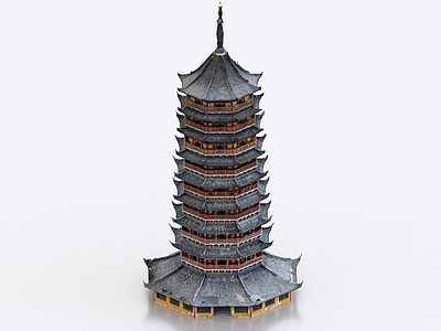 现代古建 北寺塔 塔 佛塔 石塔 古建