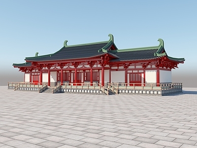 中式新中式古建 古建筑 唐代大殿 古建大 汉代大殿 唐朝风格