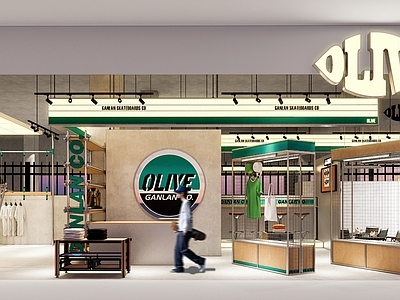 现代工业其他休闲娱乐空间 滑板店 滑板场 滑板公园 ins风滑板店 滑板商店