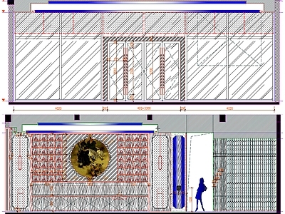 现代工装图库 商业空间立面 商业立面 工装 工装立面 工装墙面 施工图 工装图库