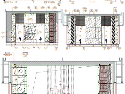 现代工装图库 商业立面 工装 KTV包间立面 KTV包厢立面 包间 施工图 工装图库