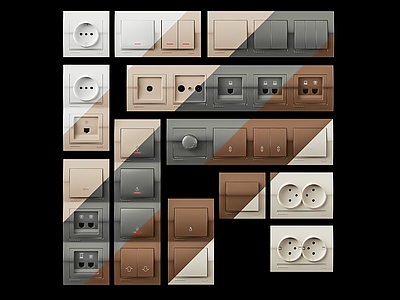 开关 开关组合 插座 面板 五金 简约