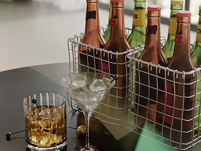 厨房用品 厨房摆件 调料瓶 水杯 酒瓶 铁艺架
