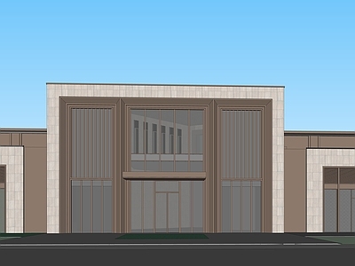 新中式现代其他商业建筑 现代风格 沿街商业 配套 社区大堂