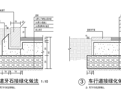 现代庭院 车行道做法 园 施工图